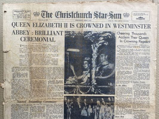 OLD NEWSPAPER: The Christchurch Star-Sun, 3 June 1953 - Queen Elizabeth crowned