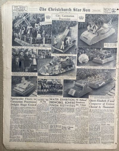 OLD NEWSPAPER: The Christchurch Star-Sun, 3 June 1953 - Queen Elizabeth crowned