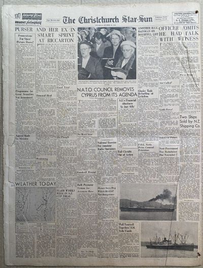 OLD NEWSPAPER: The Christchurch Star-Sun, 30 October 1958 - Wool prices drop