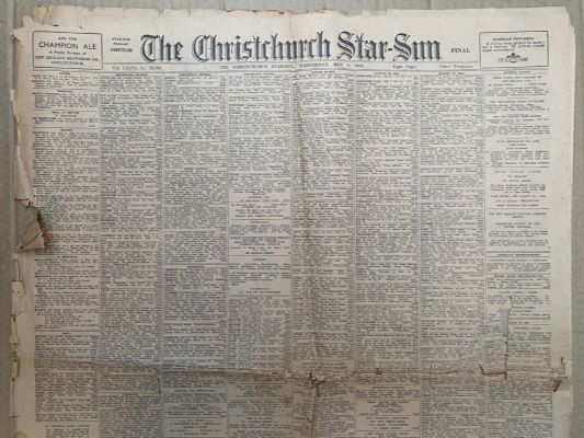 OLD NEWSPAPER: The Christchurch Star-Sun, 9 May 1945