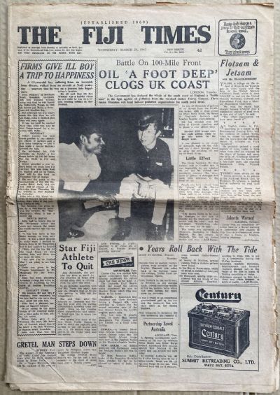 OLD NEWSPAPER: The Fiji Times, 29 March 1967