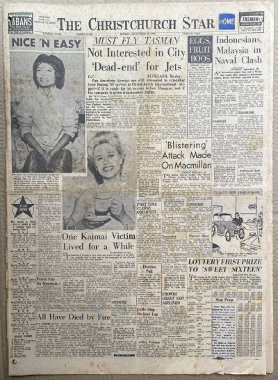 OLD NEWSPAPER: The Christchurch Star, 30 September 1963