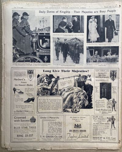OLD NEWSPAPER: The Christchurch Star-Sun 11 May 1937 - Kings Coronation