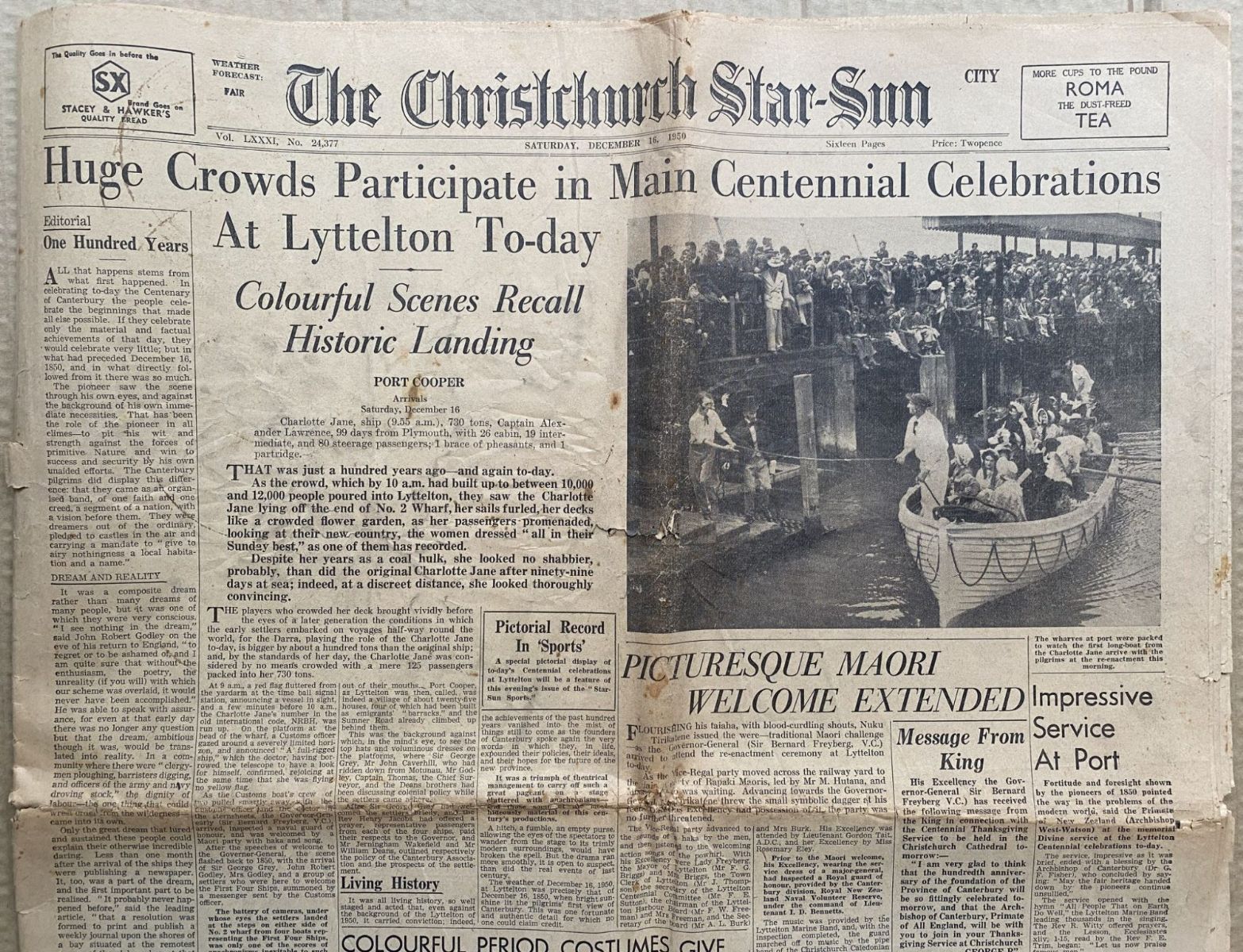 OLD NEWSPAPER: The Christchurch Star-Sun, 15 December 1950