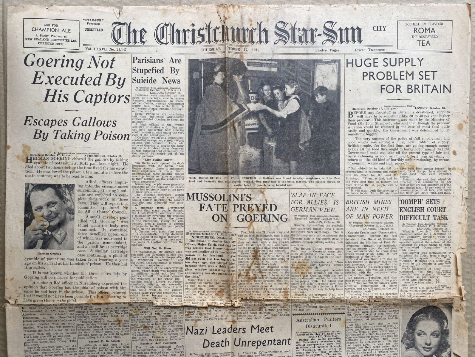 OLD NEWSPAPER: The Christchurch Star-Sun, 17 October 1947