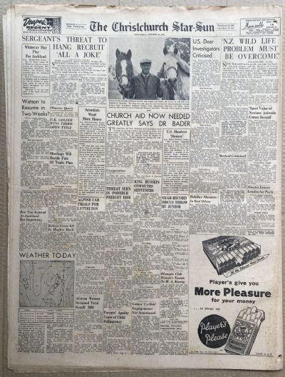 OLD NEWSPAPER: The Christchurch Press, 29 October 1958