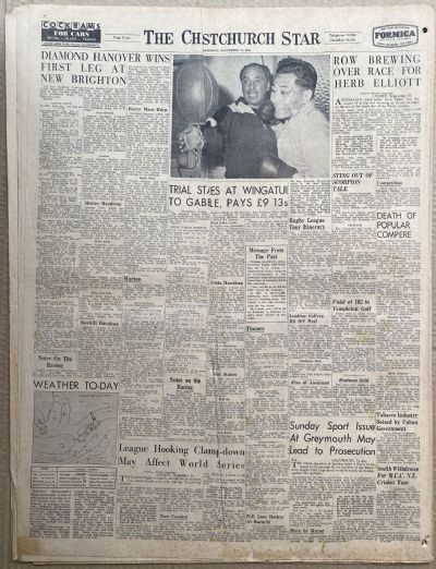 OLD NEWSPAPER: The Christchurch Star, 17 September 1960 - Donald Campbell crash
