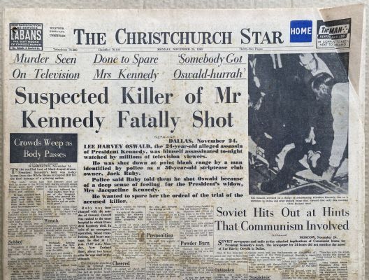 OLD NEWSPAPER: The Christchurch Star, 25 November 1963 - JFK Assassination