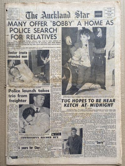 OLD NEWSPAPER: The Auckland Star, 21 June 1967 - Abandoned ketch Tiki 3