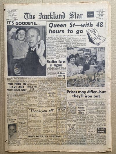 OLD NEWSPAPER: The Auckland Star, 8 July 1967 - Decimal currency changeover