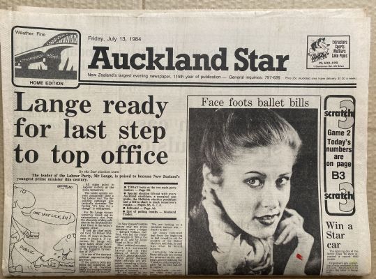 OLD NEWSPAPER: Auckland Star, 13 July 1984 - David Lange ready for PM