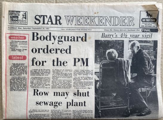 OLD NEWSPAPER: Star Weekender, 26 September 1981 - Bodyguard for PM