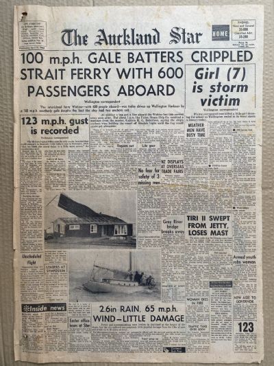 OLD NEWSPAPER: The Auckland Star, 10 April 1968 - Wahine disaster