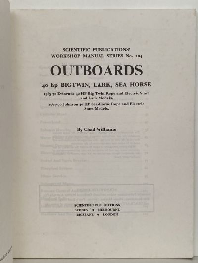 EVINRUDE / JOHNSON OUTBOARD Repair and Tune up Guide 1965 - 1970