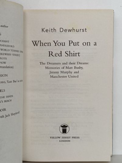 WHEN YOU PUT ON A RES SHIRT: Memories of Manchester United