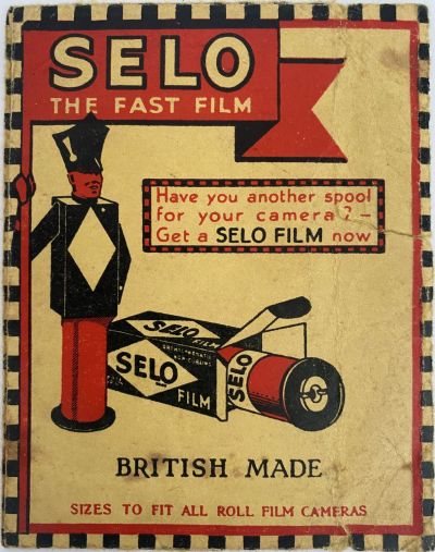 OLD PHOTO / NEGATIVE WALLET: Selo Film - E.C Ayres Ltd, Chemist, Timaru 1940s 