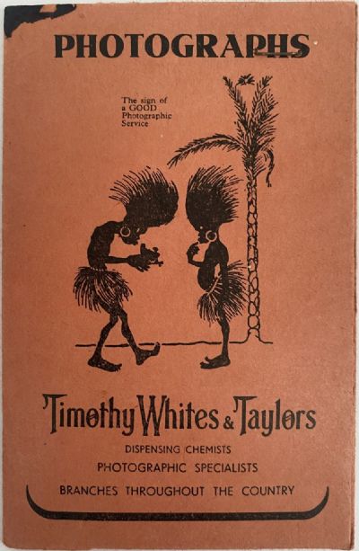 OLD PHOTO / NEGATIVE WALLET: Timothy Whites & Taylors, Chemists 1920s / 1930s 