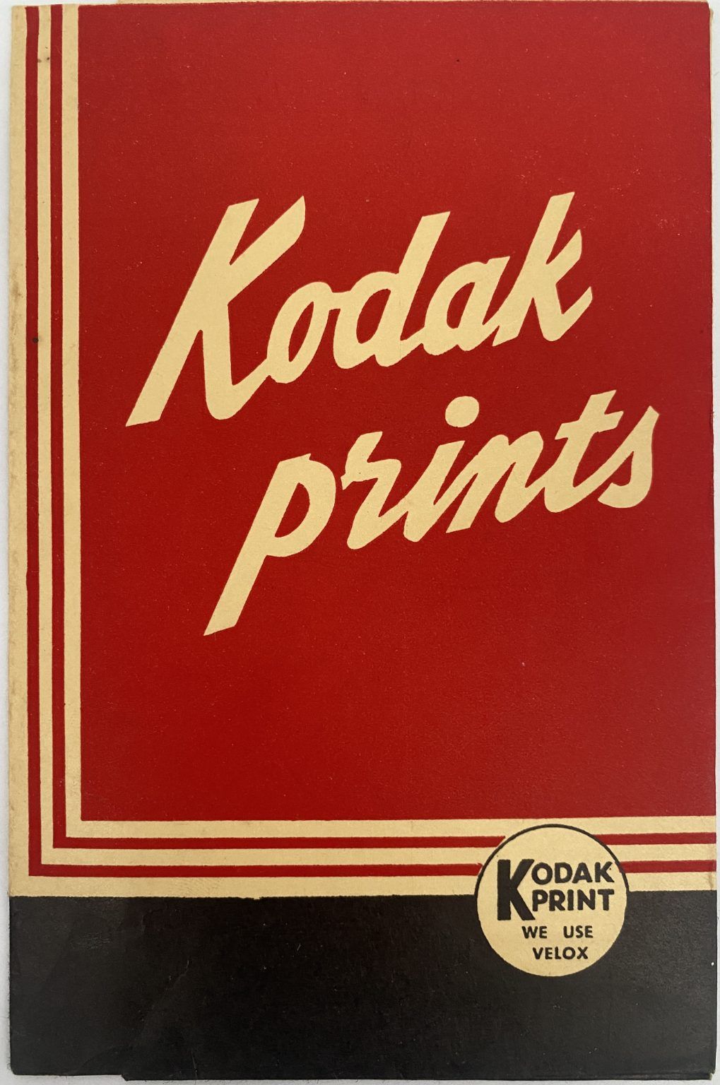 OLD PHOTO / NEGATIVE WALLET: Kodak Prints 1940s