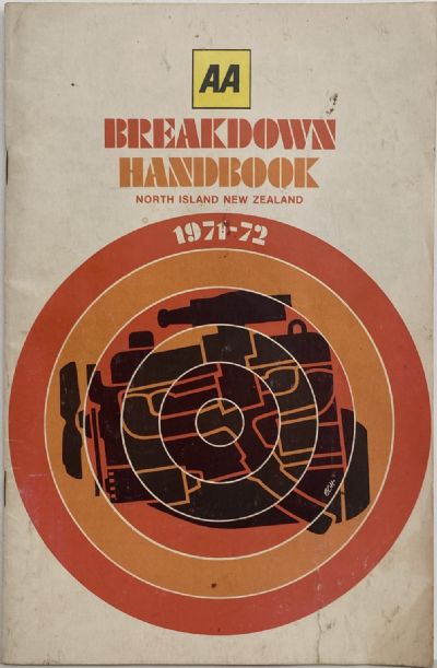 AA BREAKDOWN HANDBOOK: North Island of New Zealand 1971-72 