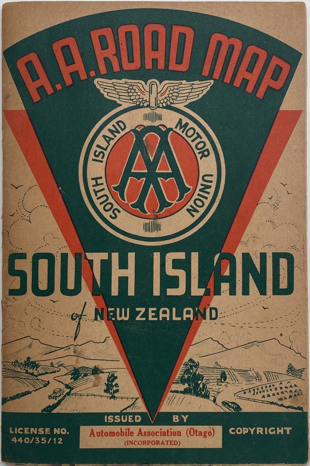 AA ROAD MAP: South Island of New Zealand