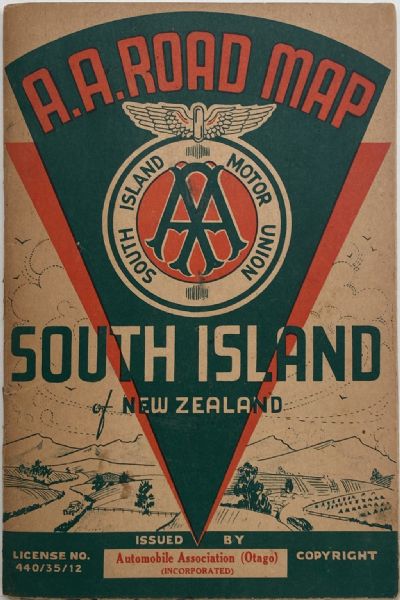 AA ROAD MAP: South Island of New Zealand 