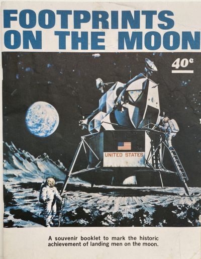 FOOTPRINTS ON THE MOON: 1969 Moon Landing Souvenir