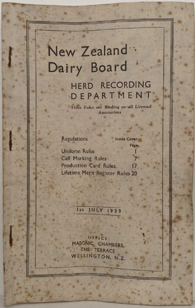 FARMING BULLETIN: New Zealand Dairy Board - Herd Recording Dept 