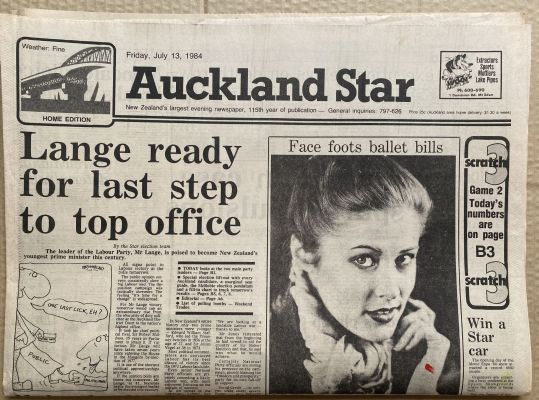 OLD NEWSPAPER: Auckland Star, 13 July 1984 - David Lange ready for PM