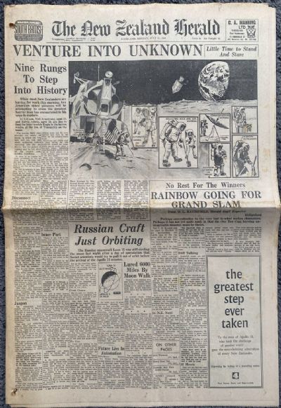 OLD NEWSPAPER: The New Zealand Herald, 21 July 1969 - Moon Landing Special