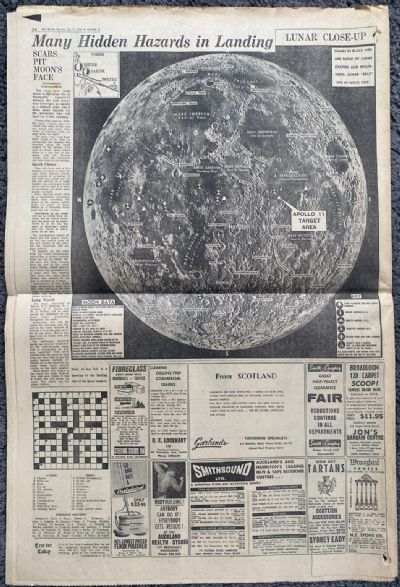 OLD NEWSPAPER: The New Zealand Herald, 21 July 1969 - Moon Landing Special