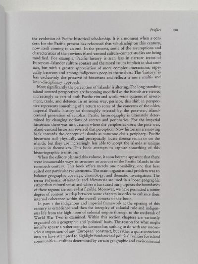 TIDES OF HISTORY: The Pacific Islands in the Twentieth Century