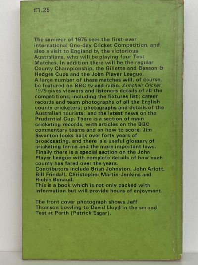ARMCHAIR CRICKET 1975