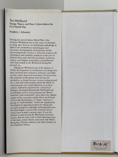 THE WERKBUND: Design Theory and Mass Culture before the First World War