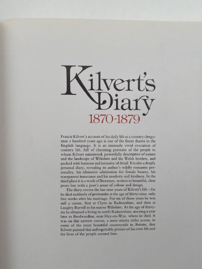 KILVERT'S DIARY 1870-1879: Life in English Countryside in Mid-Victorian Times