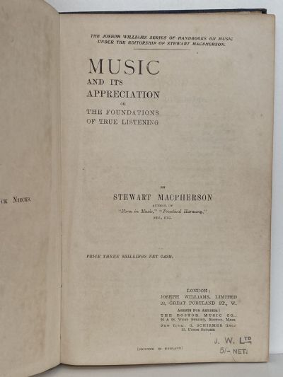 MUSIC AND ITS APPRECIATION