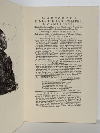KING'S COLLEGE CHAPLE IN CAMBRIDGE: An Account of