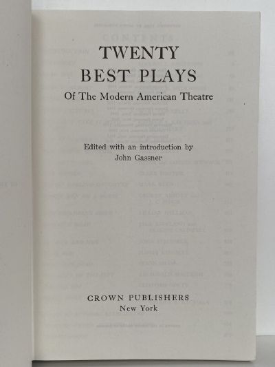 TWENTY PLAYS of The Modern American Theatre