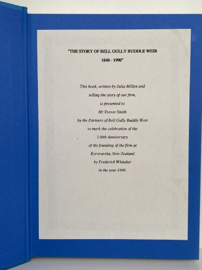 The Story of BELL GULLY BUDDLE WEIR 1840 - 1990