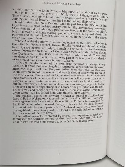 The Story of BELL GULLY BUDDLE WEIR 1840 - 1990