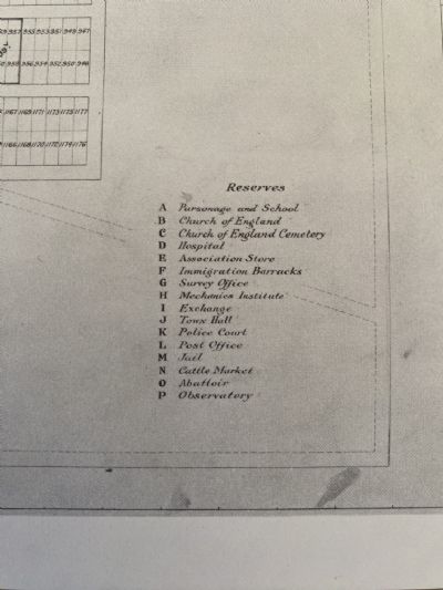 VINTAGE MAP: Plot of Christchurch 1850