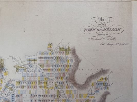 VINTAGE MAP: Plan of the Town of Nelson 1842