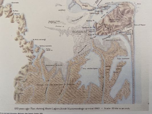 VINTAGE MAP: Napier pre and post earthquake 1865 and 1965