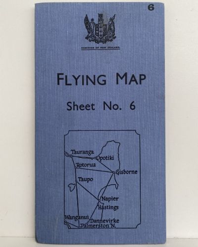 VINTAGE AERONAUTICAL CHART: Flying Map, Sheet No. 6, Eastern North Island 1939
