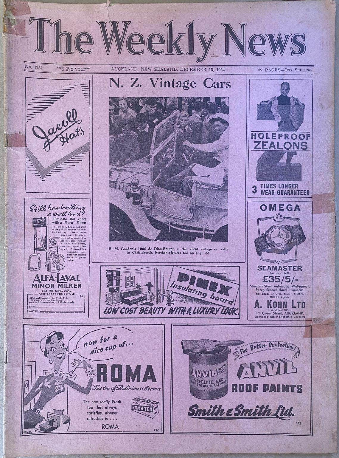 OLD NEWSPAPER: The Weekly News - No. 4751, 15 December 1954
