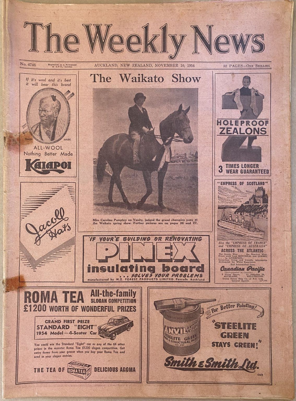 OLD NEWSPAPER: The Weekly News - No. 4746, 10 November 1954
