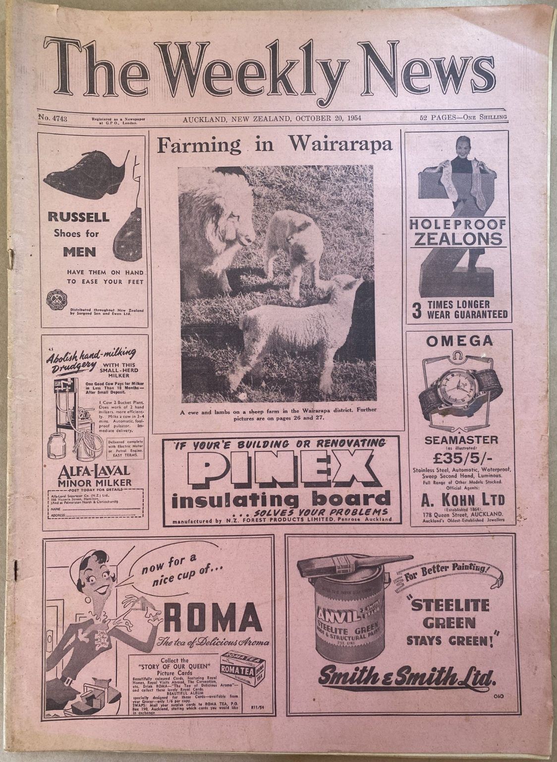 OLD NEWSPAPER: The Weekly News - No. 4743, 20 October 1954