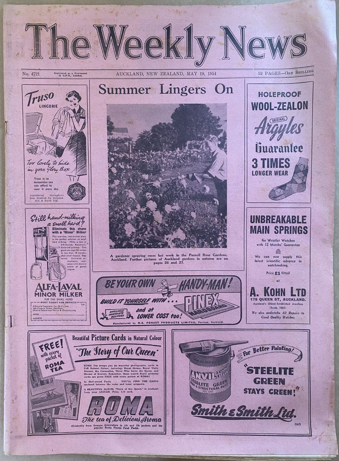 OLD NEWSPAPER: The Weekly News - No. 4721, 19 May 1954