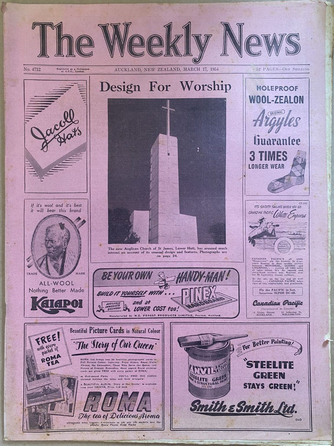 OLD NEWSPAPER: The Weekly News - No. 4712, 17 March 1954