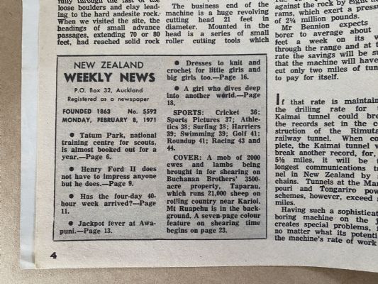 OLD NEWSPAPER: New Zealand Weekly News, No. 5592, 8 February 1971