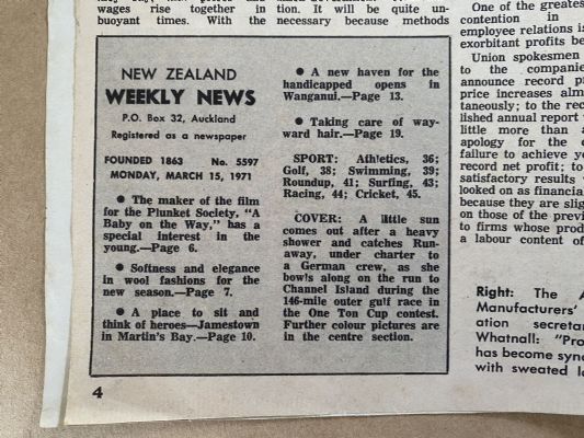OLD NEWSPAPER: New Zealand Weekly News, No. 5597, 15 March 1971